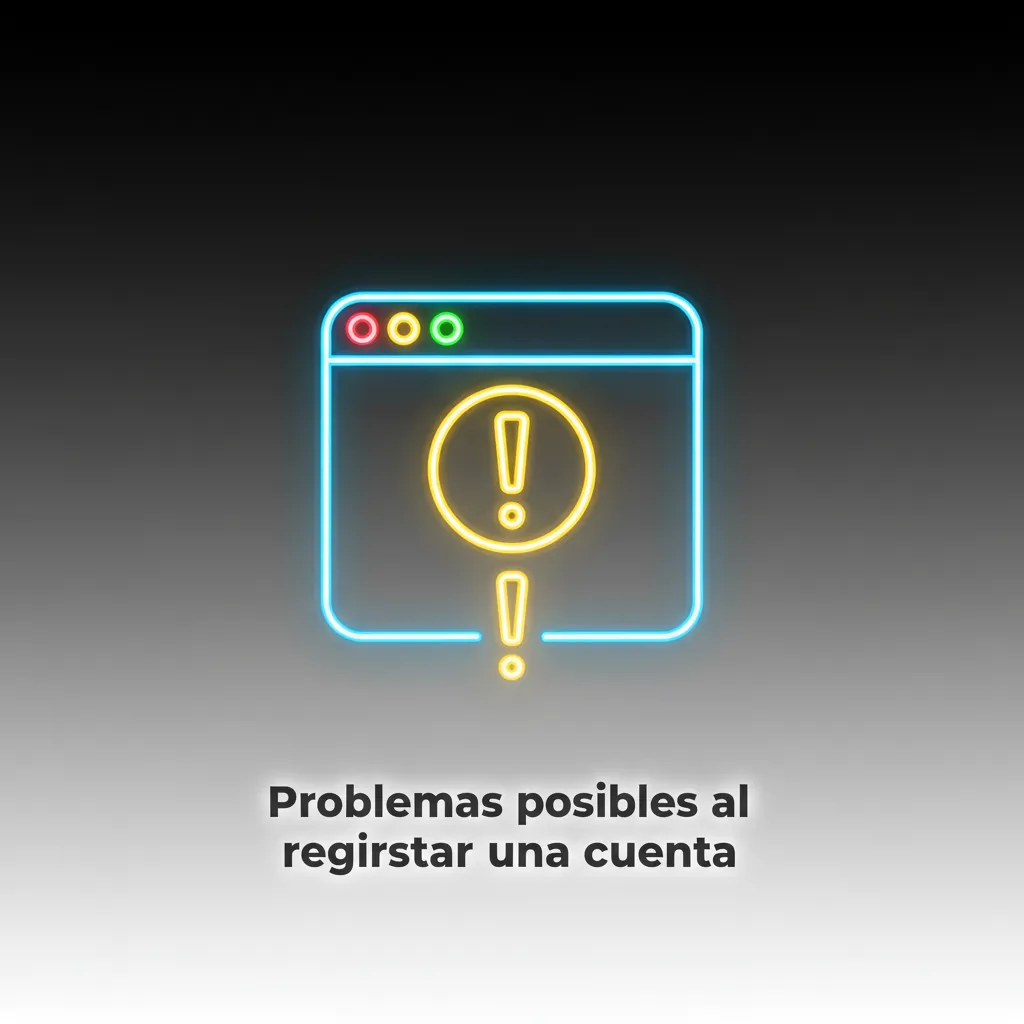Infografía: problemas al registrar cuenta y soluciones: DNI ilegible, código no llega, cuenta existente, depósito, ubicación