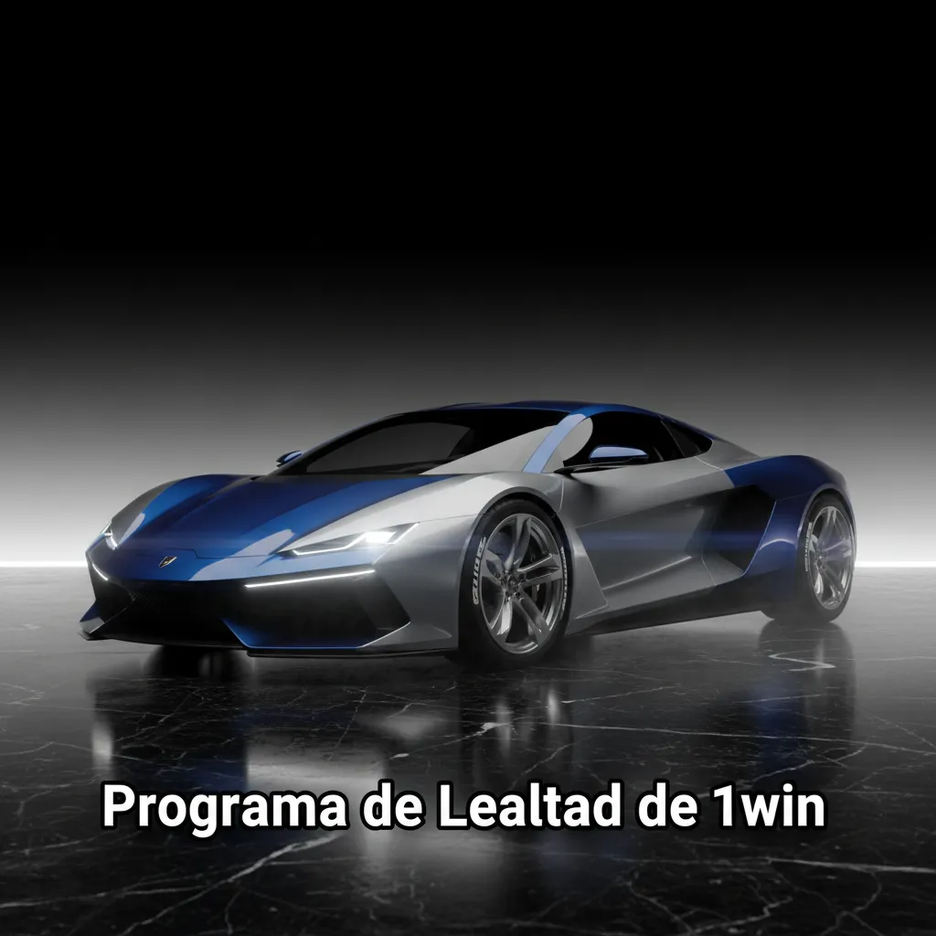 Banner del Programa de Lealtad de 1win con niveles VIP, puntos, cashback y barra de progreso para casino y apuestas.