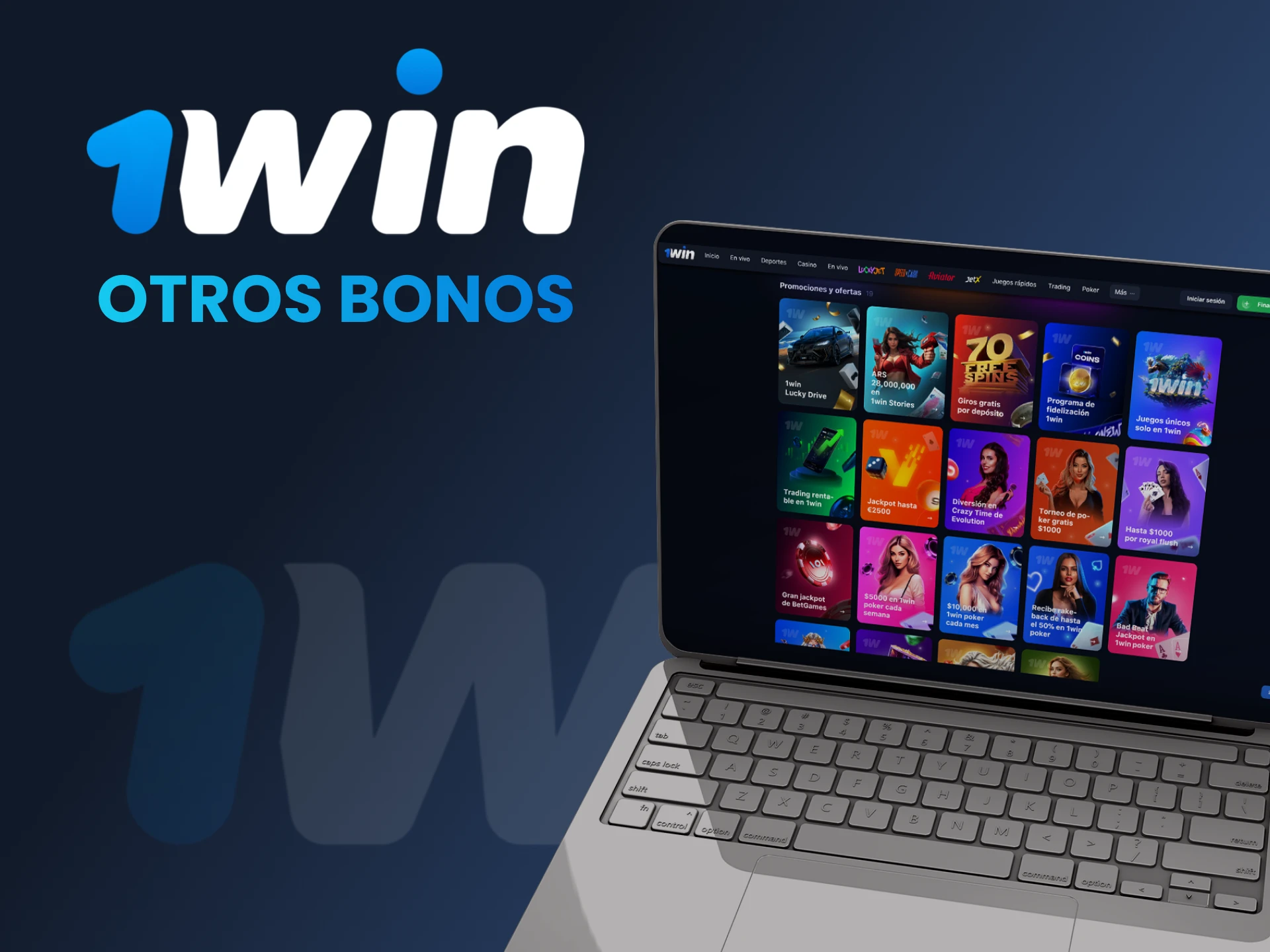 Le mostraremos qué otros bonos hay en 1win.