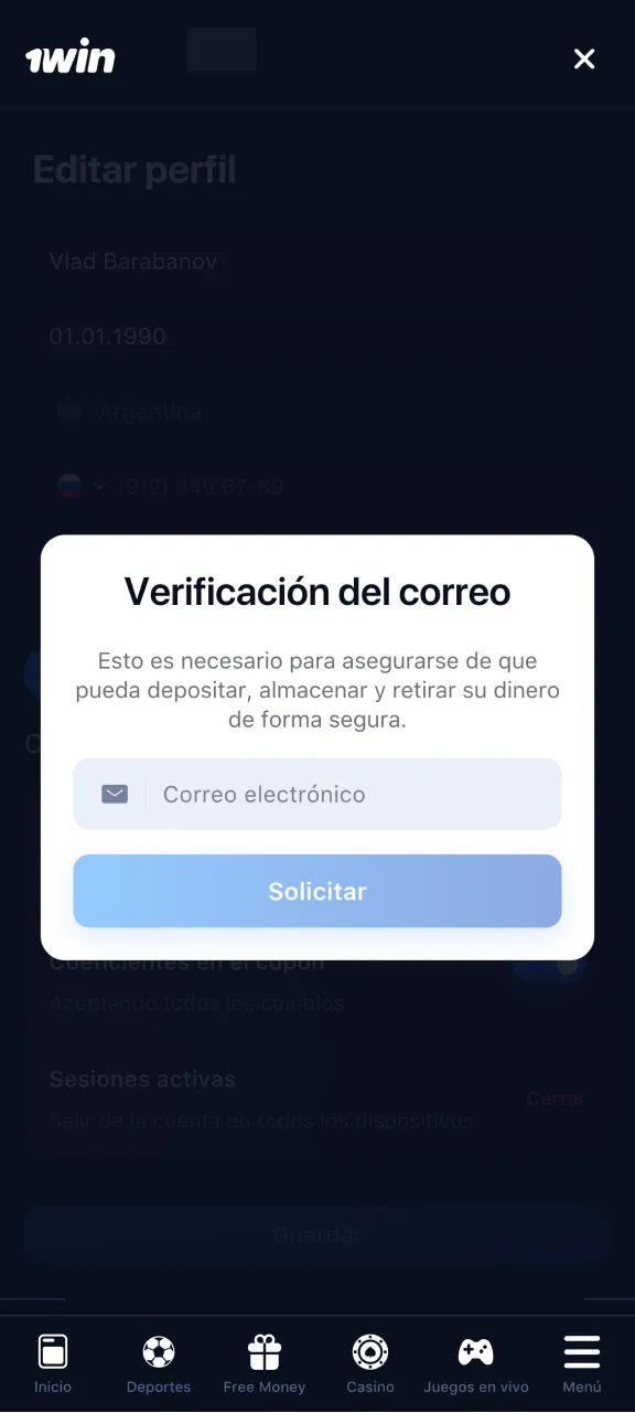 Protege tu cuenta y juega seguro en 1win.