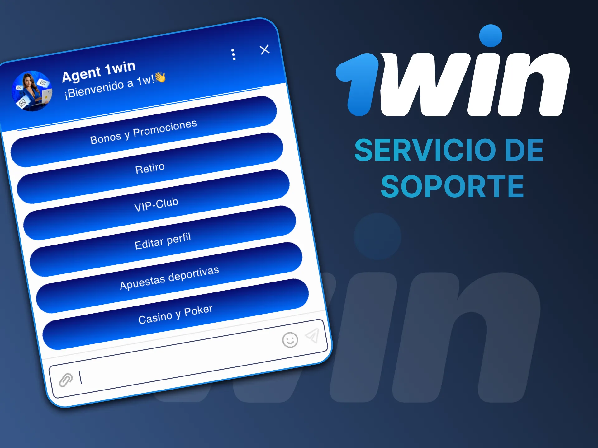 Soporte de 1win siempre disponible para ayudarte.