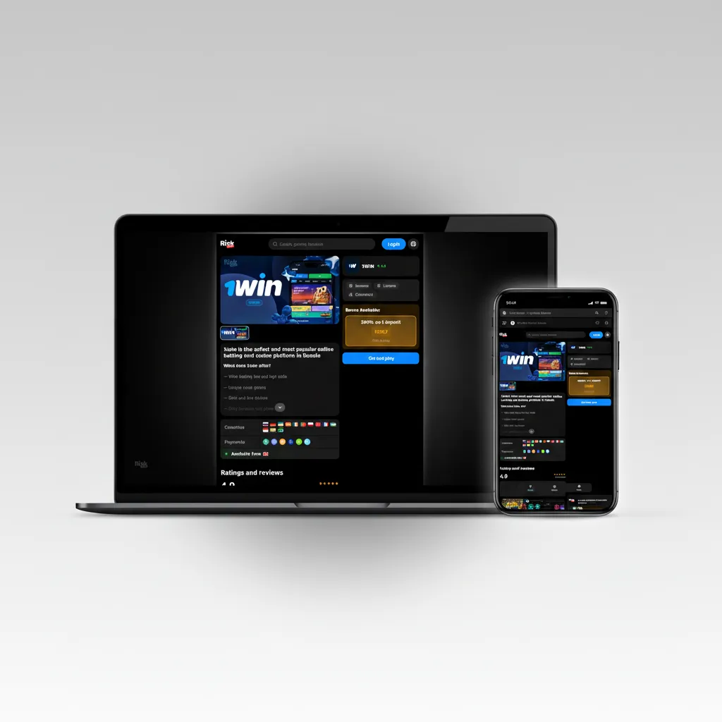 Interfaz de 1win para Argentina con menú superior: Deportes, En Vivo, Casino, eSports, Promos, Resultados, Soporte y App